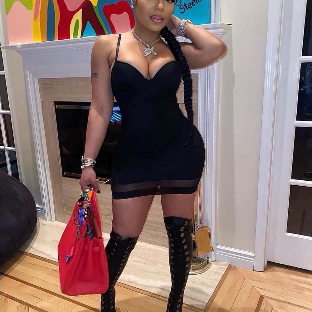 Black tight fitted dress
